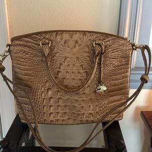 Brahmin Small Duxbury Croc-Embossed Leather Satchel